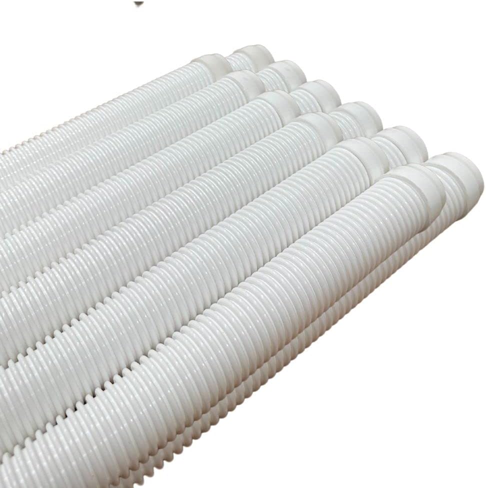DPM Heavy-Duty Pro Swimming Pool Cleaner Hose 4 Ft Made in USA Swimming Pool Vacuum Cleaner Sectional Hose Universal Compatible Navigator Baracuda G3 Kreepy Krauly Rebel Aquanaut (12, White)