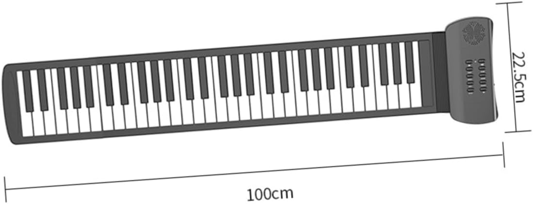 Portable Keys Hand Roll Piano Flexible Electronic Keyboard for Beginners and Travel-friendly Ages High-fidelity Stereo Sound