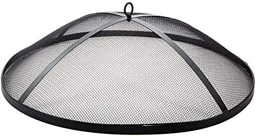 Fire Pits Outdoor Wood Burning Round Large Fire Pit for Ground, Patio, Deck, Lawn, Outdoor or Campsite Fire Pits with Cover BBQ Cooking for Outside Camping Backyar