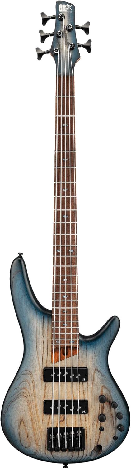 Ibanez SR Standard 5 String Electric Bass - Cosmic Blue Starburst Flat