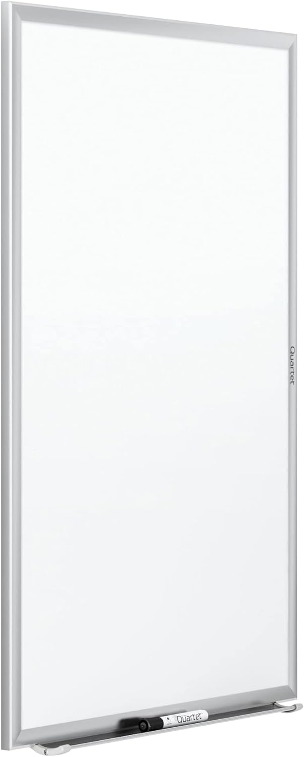 Quartet Whiteboard, Dry Erase Board, Magnetic, 6' x 4', Nano-Clean Surface Resists Ink Stains, Accessory Tray and 1 Dry Erase Marker, Silver Aluminum Frame (SM537)