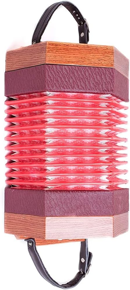 30 Buttons Concertina Accordion, With Carrying Bag, Adjustable Hand Strap, For Adults Kids Beginner Daily Practice Stage Performance