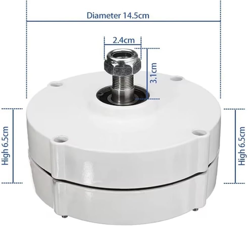 Low Speed Wind Turbine Generator 3000W 4000W 5000W 6000W 12V 24V 48V 3 Phase Magnet Generator AC Alt Penartors for Wind Turbine DIY Low Starting Speed for Home(Double Shaft,12V_6000W)