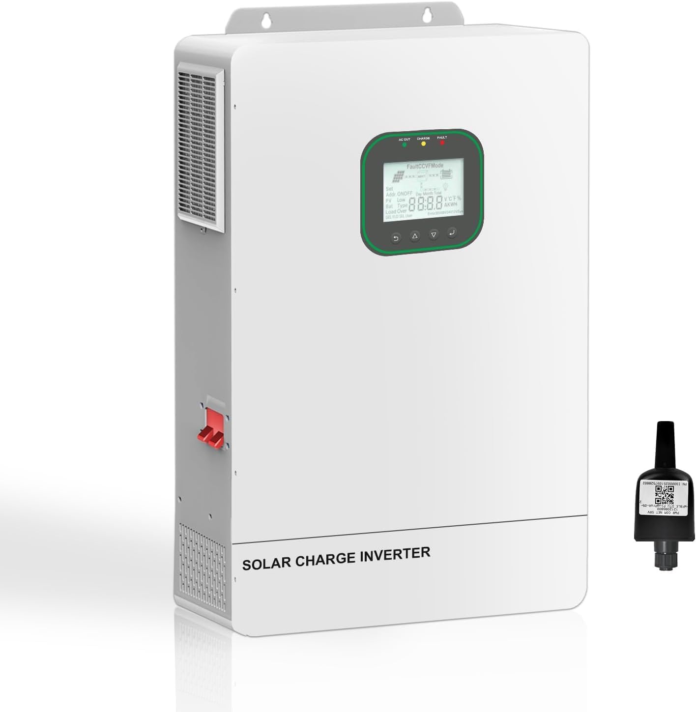 All in One 6500W Solar Hybrid Inverter Pure Sine Wave Inverter with Single Phase Split Phase，MAX 6 Parallel, Work with 48V Lead Acid/LiFePO4 for Home, RVs, (6.5KW-WiFi)