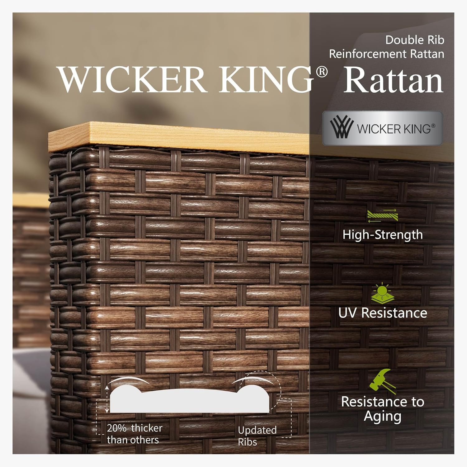 Sophia & William Patio Furniture Set with Fire Pit Table, 10 Piece Half Moon Outdoor Wicker Sectional Sofa Set, Rattan Conversation Set with 56-Inch Fire Pit Table for Backyard, Deck, Pool(Beige)