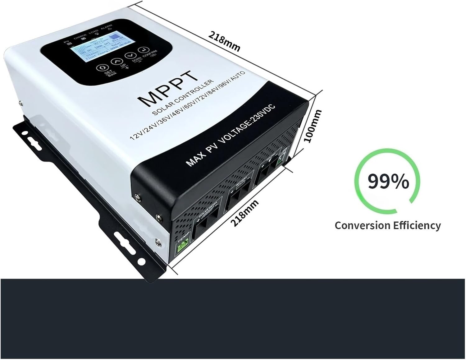 12V 24V 48V 60V 72V 96V MPPT Solar Charge Controller PV Regulator 230VDC for Lifepo4 Lithium(100A)