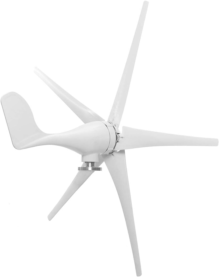 600W Wind Turbines Generator 12V/24V 3/5 Blades Horizontal Wind Generator with Controller Windmill Energy Turbines Charge,5 Blades,48v