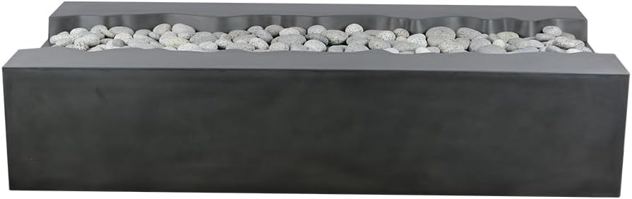 Arroyo Outdoor Fire Pit with Timer (Charcoal Gray, Natural Gas)