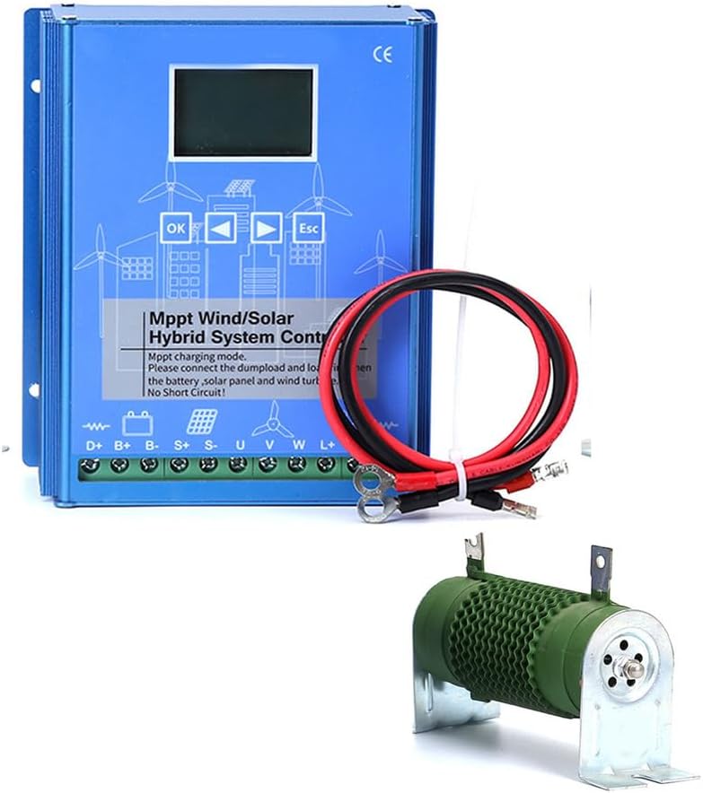 12000W Wind Solar Hybrid System MPPT Charge Controller, 12V-220V Waterproof Wind Turbines Generator Charge Controller Regulator with Dump Load