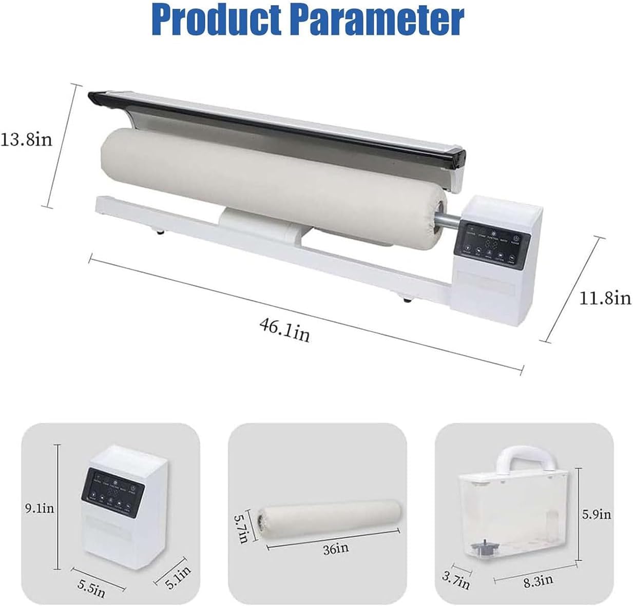 Commercial Rotary Ironing Machine, 36 Inch Steam Press for Efficient Laundry Care, Perfect for Pillowcases and Napkins
