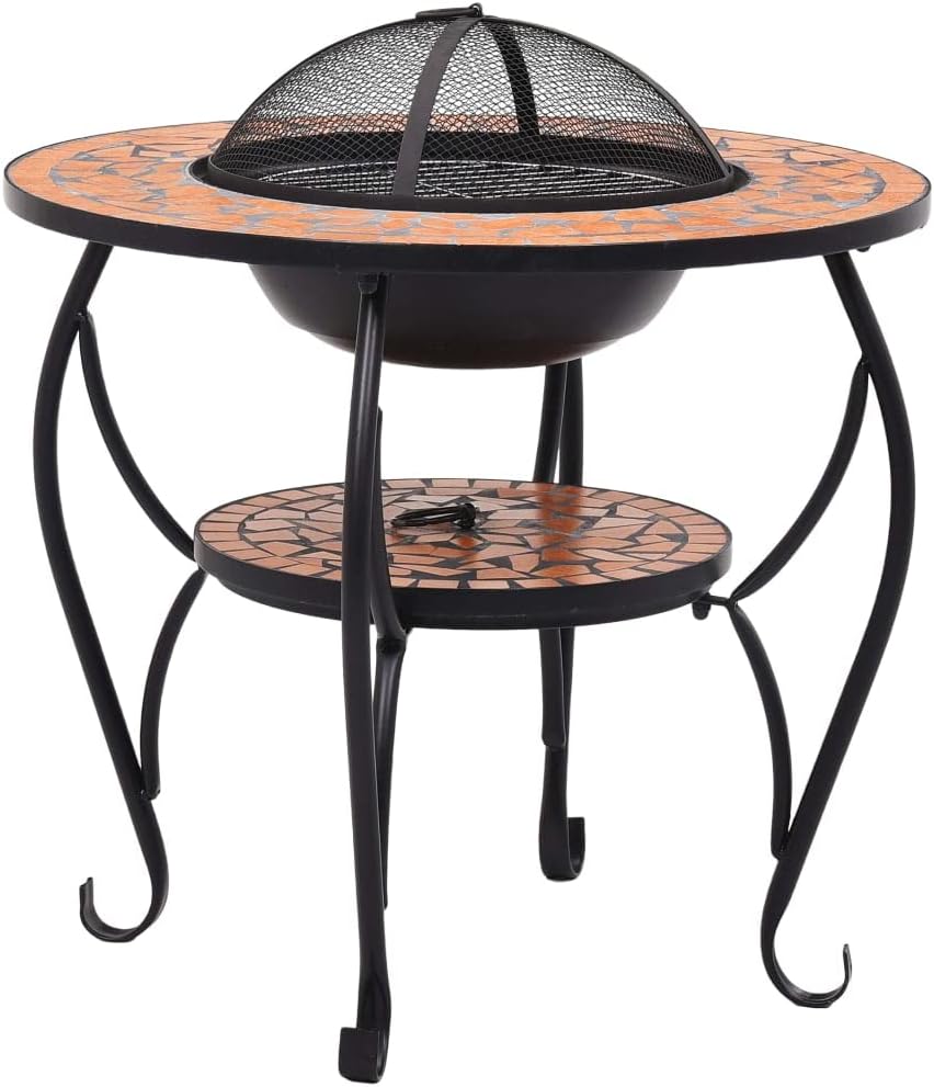 SKM Mosaic Fire Pit Table Terracotta 26.8