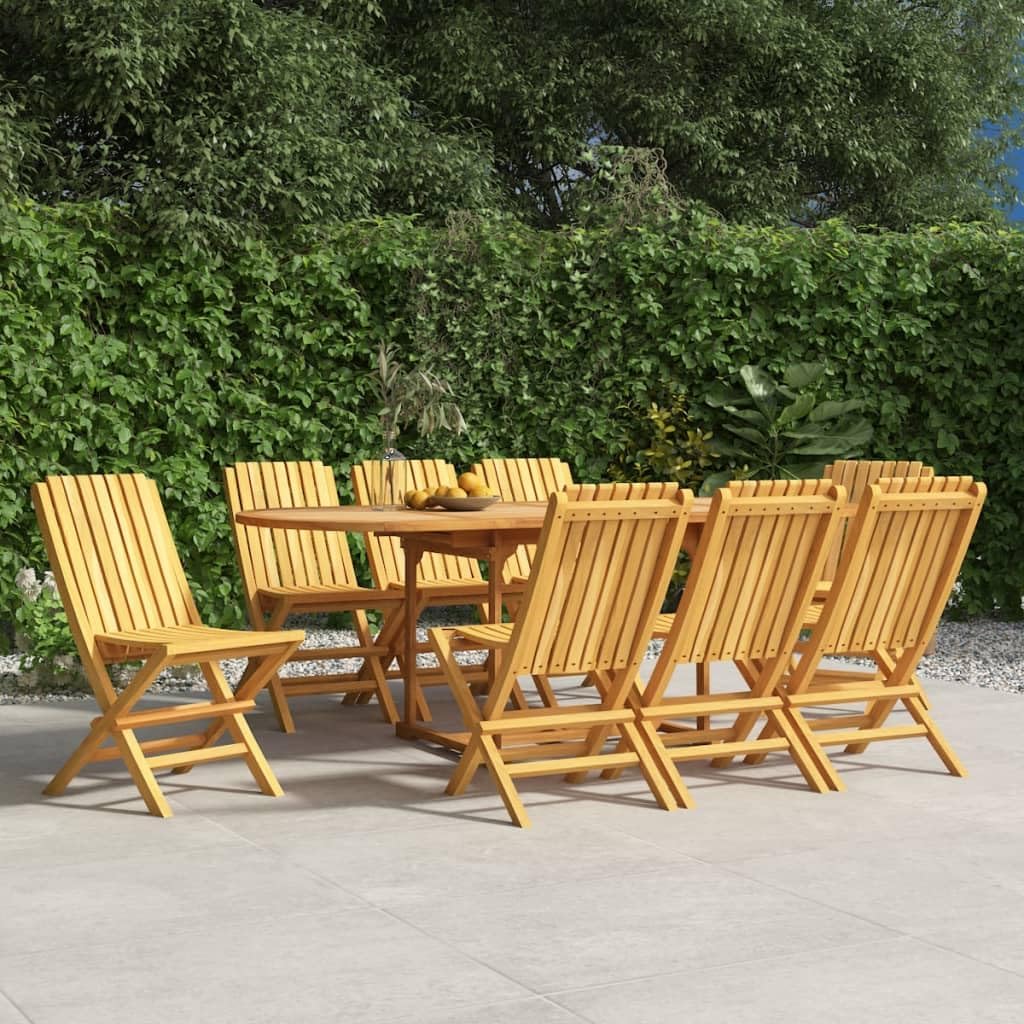 Folding Patio Chairs 8 pcs 18.5