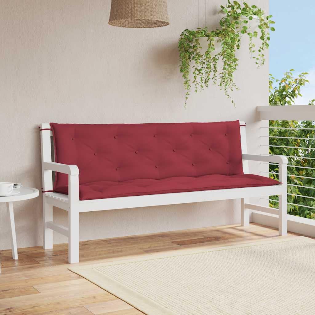 Garden Bench Cushions 2pcs Wine Red 59.1