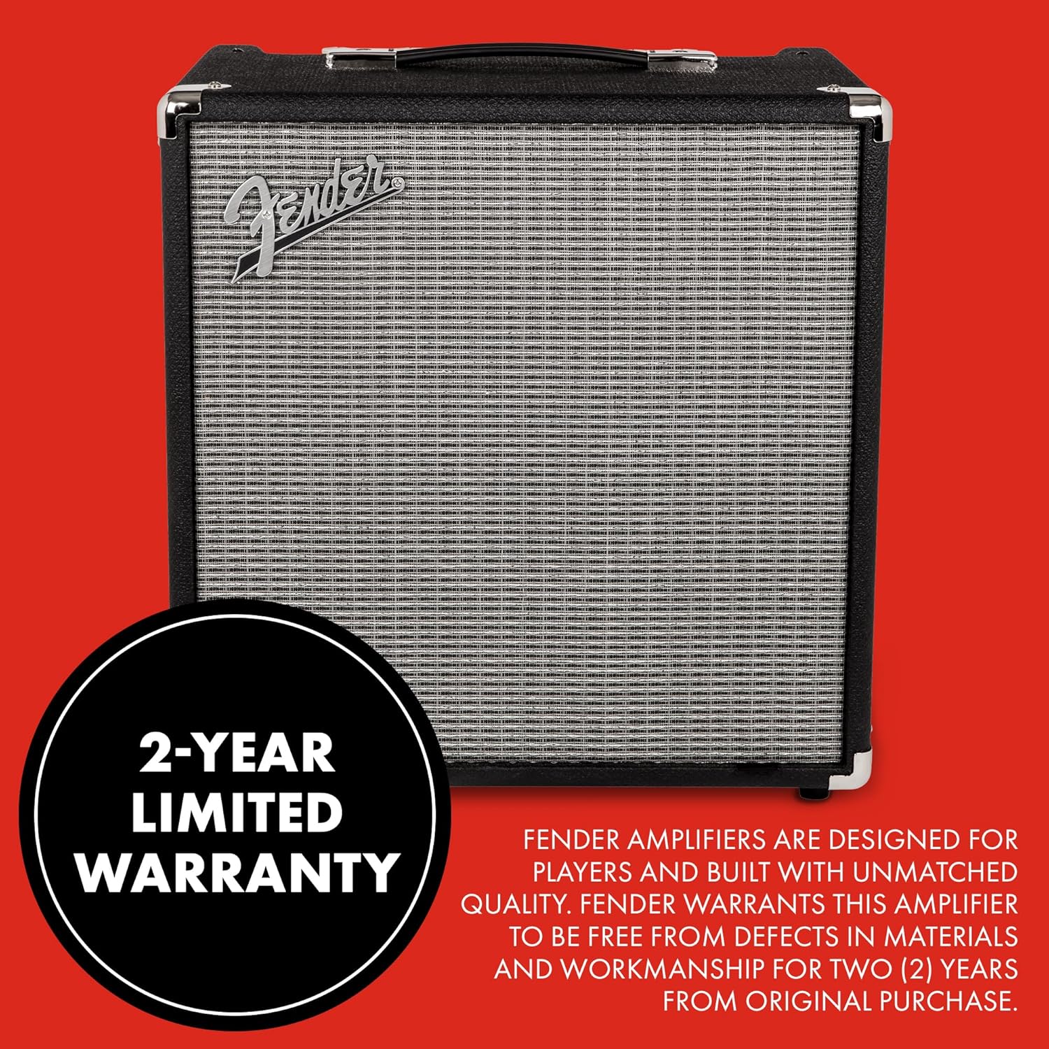 Fender Rumble 40 V3 Bass Amp for Bass Guitar, 40 Watts, with 2-Year Warranty Speaker, with Overdrive Circuit and Mid-Scoop Contour Switch