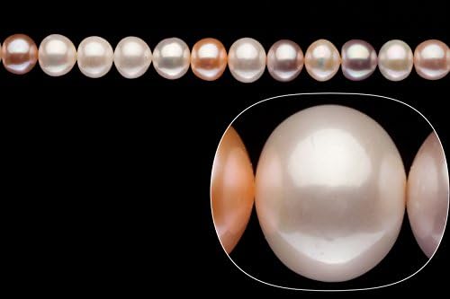 Multicolored Pearl Beads, A- Grade Excellent Luster and Shine, Natural Color Cultured Freshwater Pearls, Potato 14-13mmx11mm