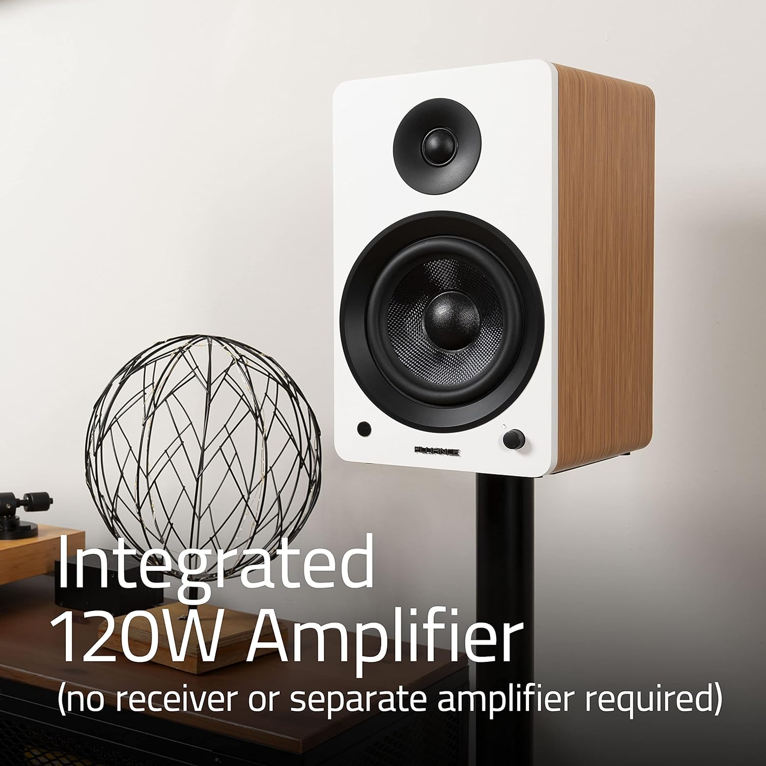 Fluance Ai61 Powered 2-Way 2.0 Stereo Bookshelf Speakers with 6.5