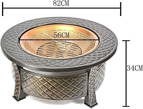 BBQ Grill Outdoor Fire Pits Outdoor Wood Burning 32'' Outdoor Fire Pit Metal Square Firepit Patio Stove Wood Burning BBQ Grill Fire Pit Bowl with Spark Screen Cover with Cover BBQ Cooking for Outside