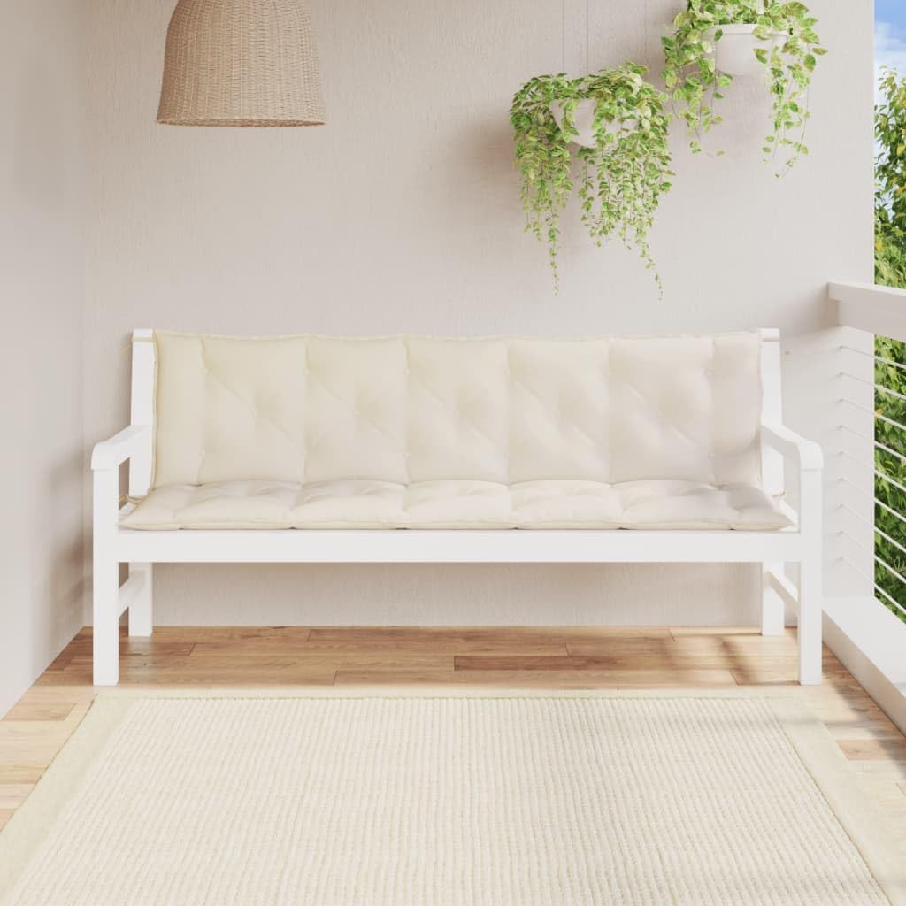 Garden Bench Cushions 2pcs Cream White 70.9