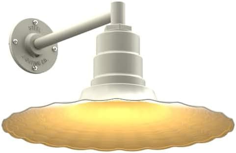 Steel Lighting Co. Highland Park Barn Light | Outdoor Wall Mounted | 16 inch Radial Wave | 11