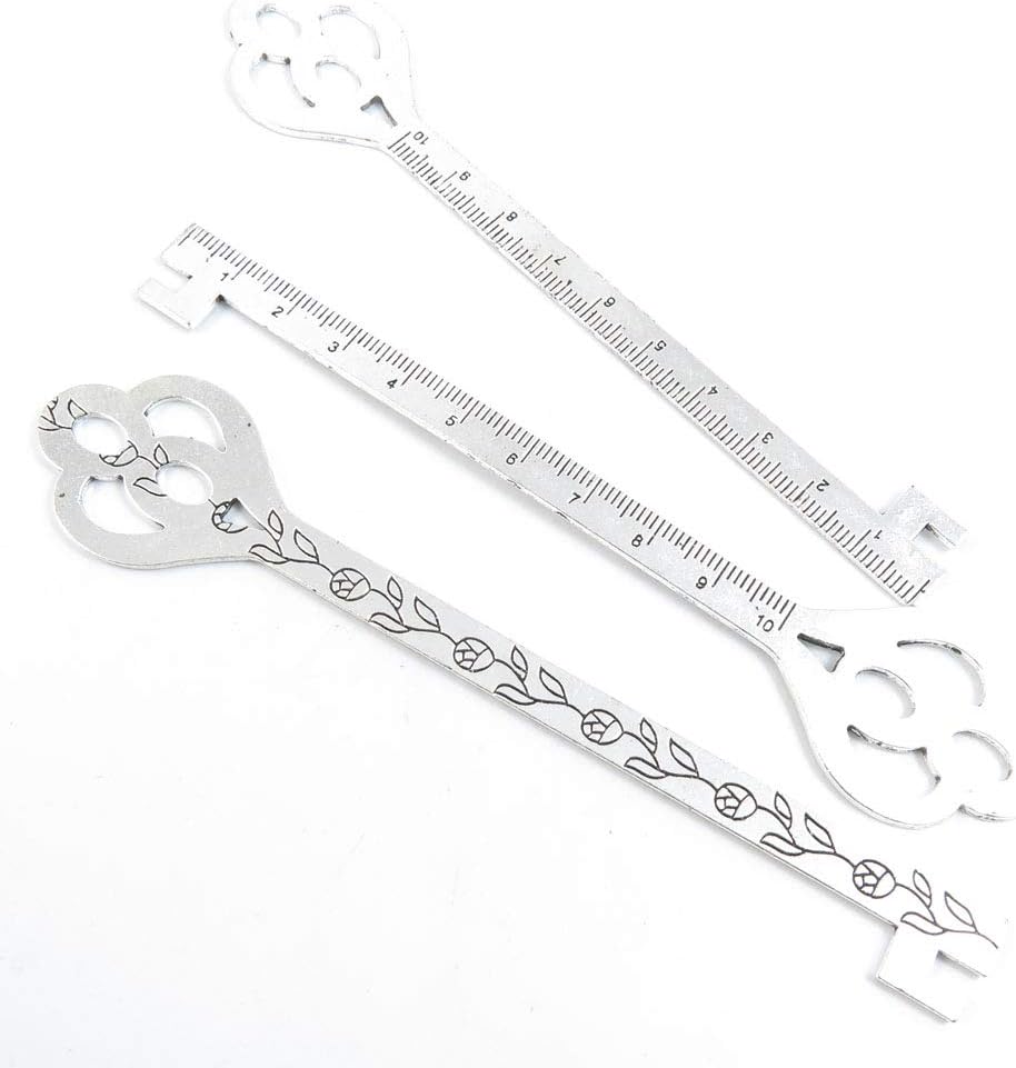 140 Pieces Antique Silver Tone Jewelry Making Charms Crafting Beading Craft T4DH2 Ruler Skeleton Key Bookmark