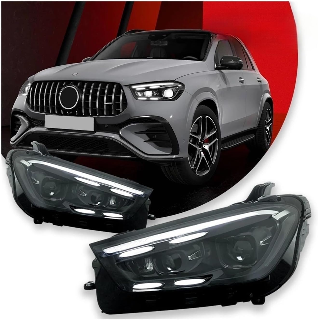 Car Lights Compatible For Benz GLE W167 Headlight 2020-2024 LED Projetor Head Lamp Daytime Running Light Automotive Accessories