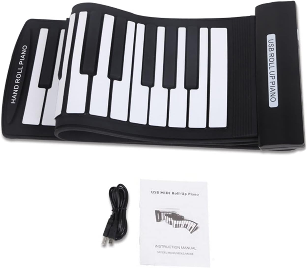 FLFL Electronic Folding Piano 61 Keys Flexible Piano USB MIDI Electronic Keyboard Hand Roll Piano Keyboard Electronic Organ