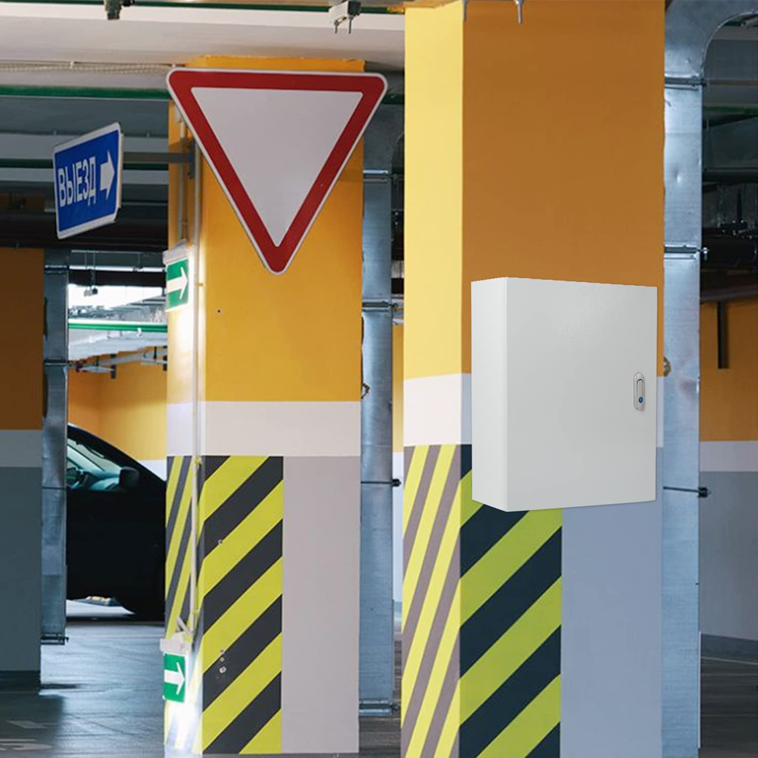 Cold Rolled Steel Electrical Box 23.6'' x 20'' x 8'' Indoor/Outdoor Thick Electrical Enclosure Box with Mounting Plate IP66 Weatherproof Anti-Rust and Anti-Corrosion (23.6'' x 20'' x 8'')