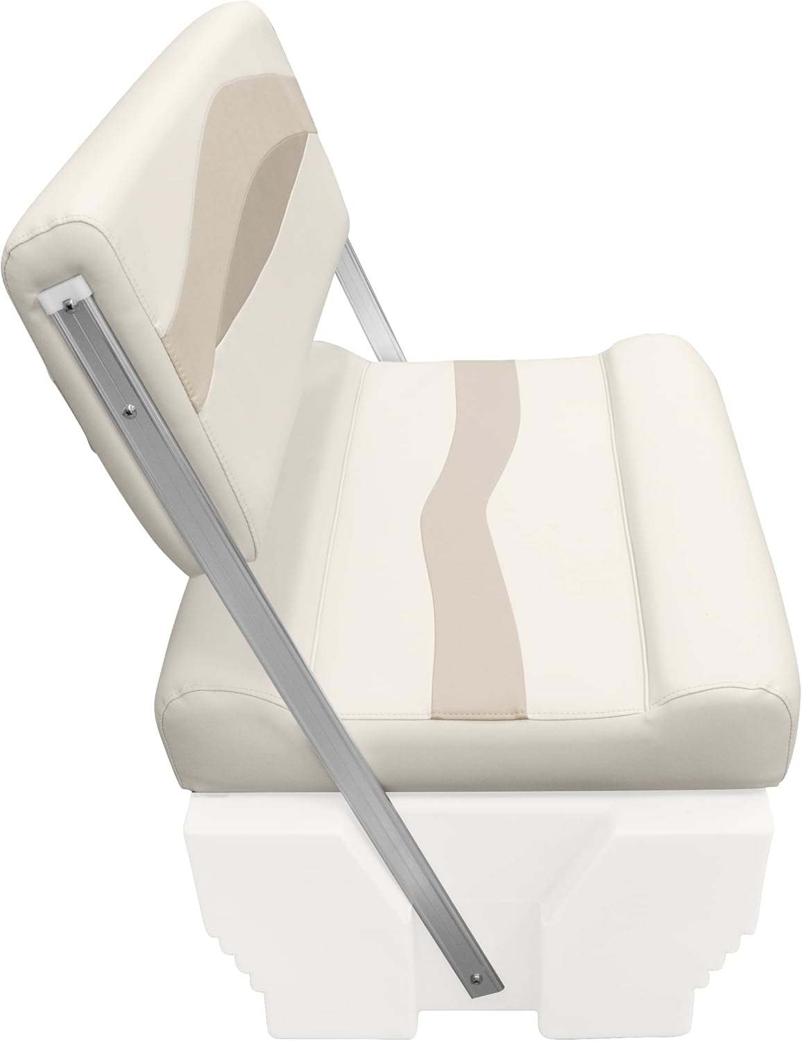 Wise BM1152-1066 Premier Series Pontoon Flip-Flop Seat Cushion Set, Stone/Mocha Java/Khaki