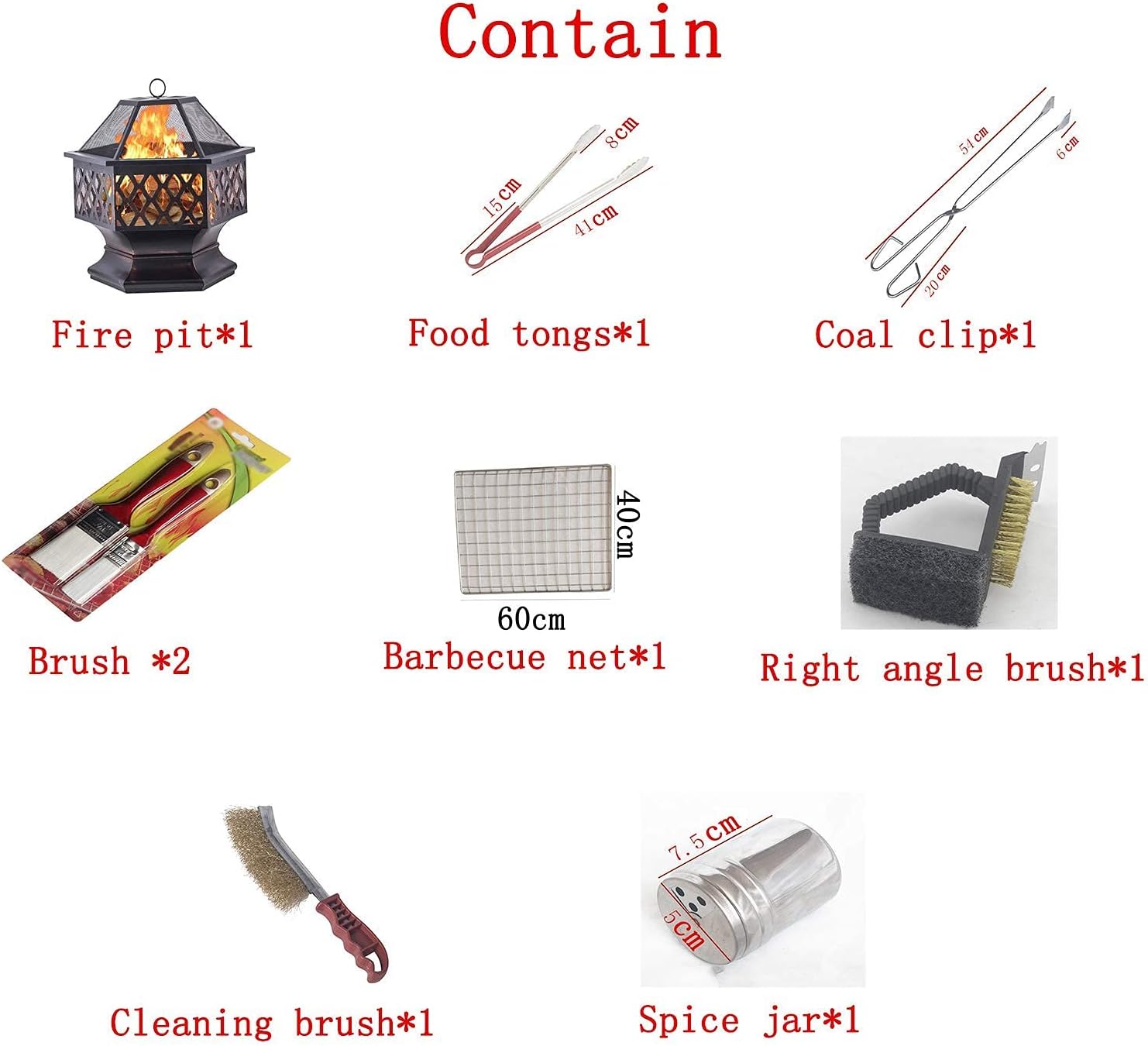 Outdoor Fire Pit BBQ Grill Firepit Bowl Table Top Fire Pit Outdoor with Grill Grate Wood Burning Fire Pit for Heating/Fire Bowls The Garden/Beach/Patio