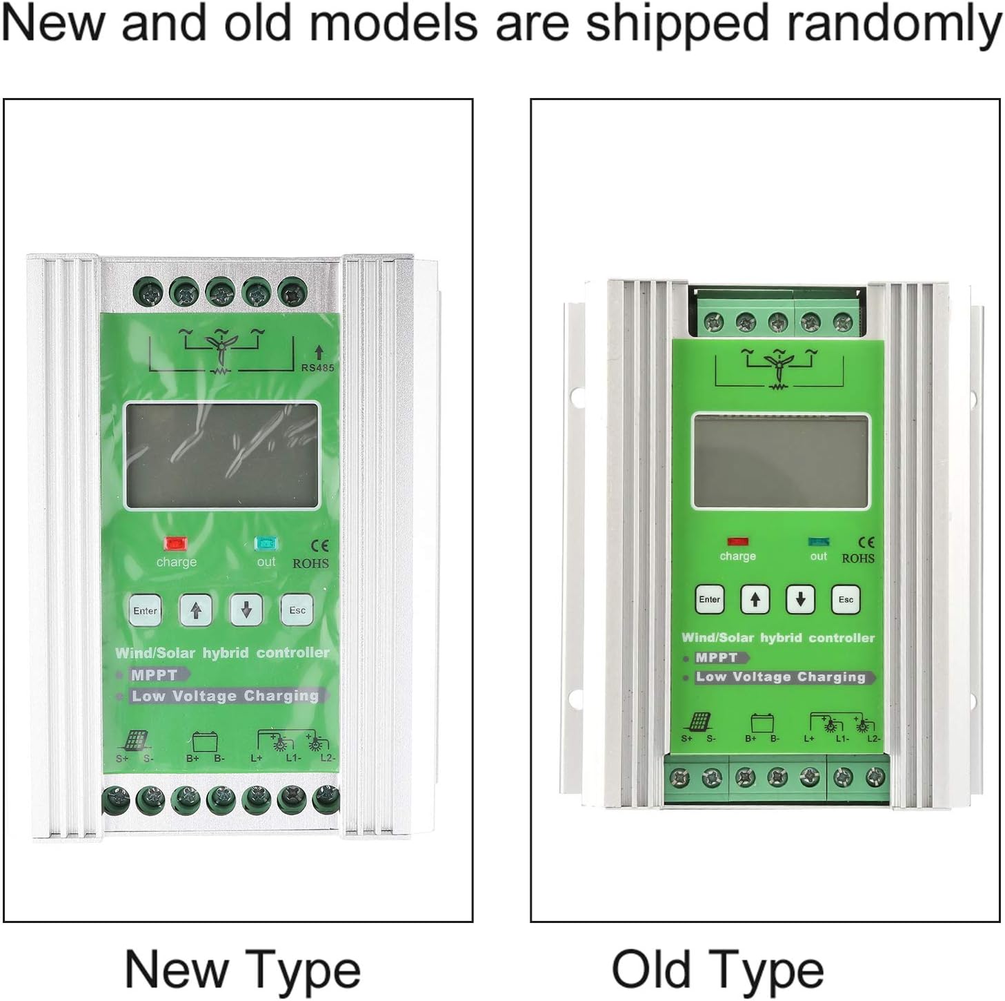 MPPT Wind Solar Combined Charging Controller | 12V / 24V Auto Recognition Boost Charging | LCD Display for RV / Boat / Off - Grid Systems | 300W Solar & 600W Wind Output