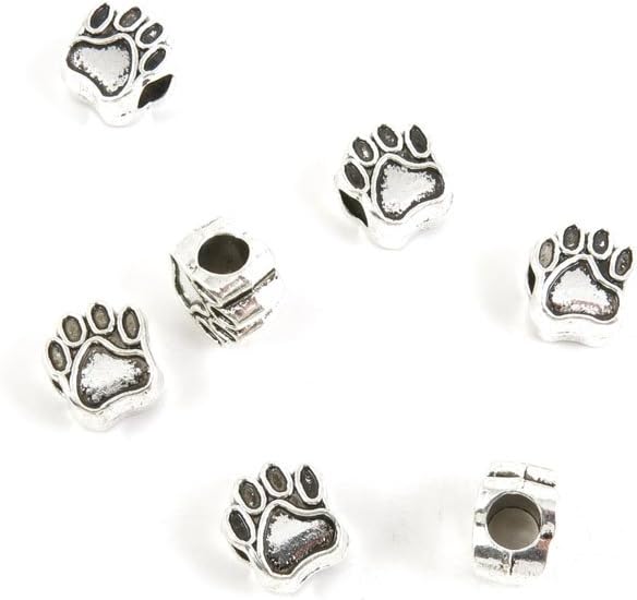 430 Pieces Antique Silver Tone Jewelry Making Charms Findings Fashion Wholesale Supplies Pendant Lots Bulk Supply Q9JM2S Paw Loose Beads