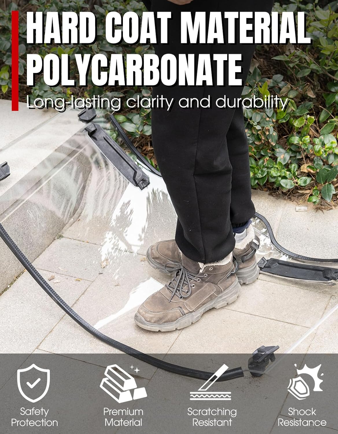 A & UTV PRO 3-IN-1 Flip UP Full Windshield for 2014-2018 Polaris RZR XP 900/ XP4 900 / RZR XP 1000 / XP 4 1000 Front Windshield Accessories, Hard Coated PC Folding Window with 3 Settings Clear Vison