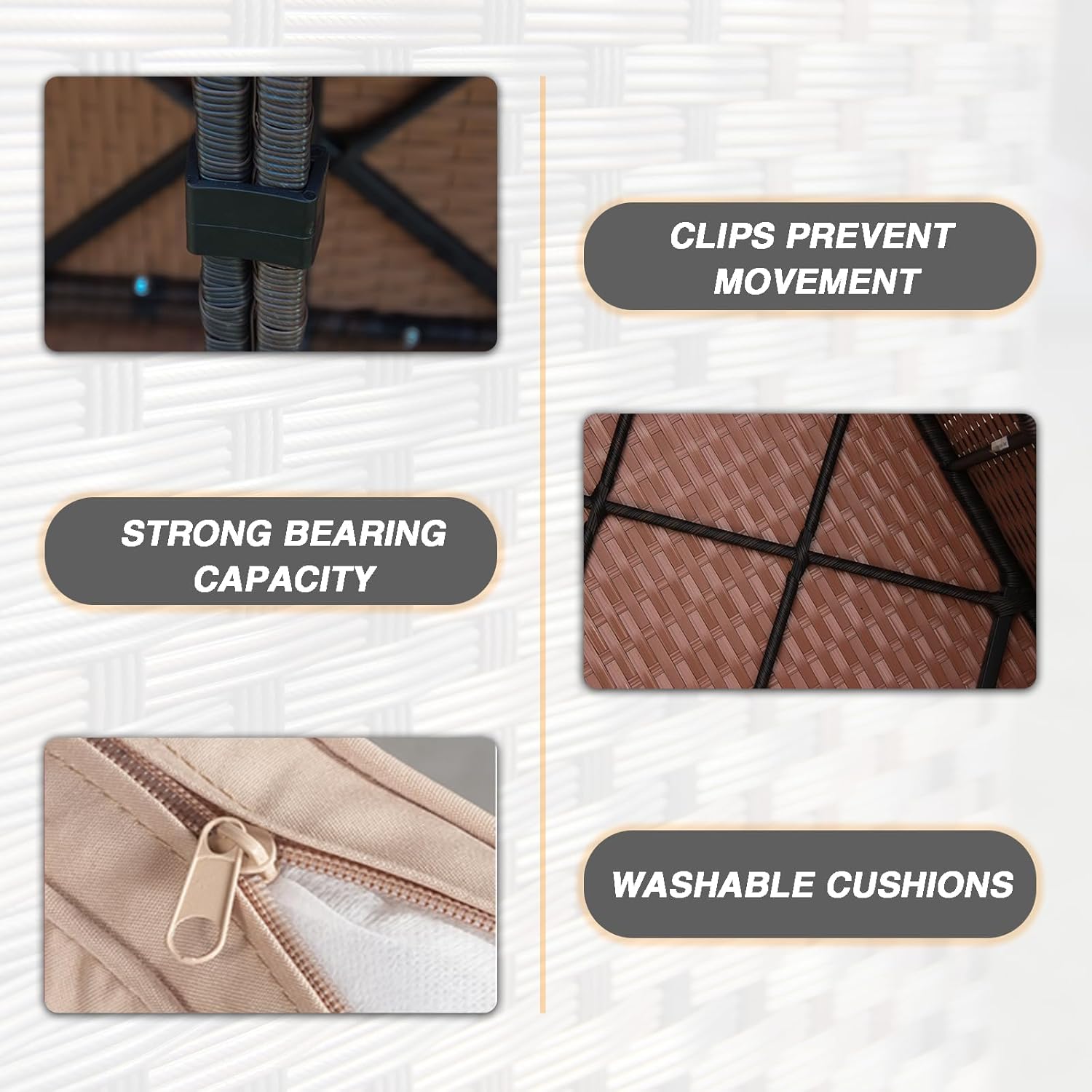 Grezone Outdoor Patio Furniture Set with Fire Pit Table, 13 Pieces Outdoor Furniture Set Patio Sectional Sofa w/42in Propane Fire Pit, PE Wicker Rattan Patio Conversation Sets - Black