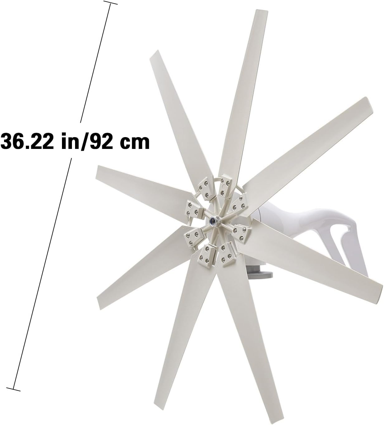 Wind Turbine Generator Kit 600W 12V with 8 Blade, Wind Generator Kit with Charge Controller, Wind Power Generator for Marine, RV, Home, Terrace