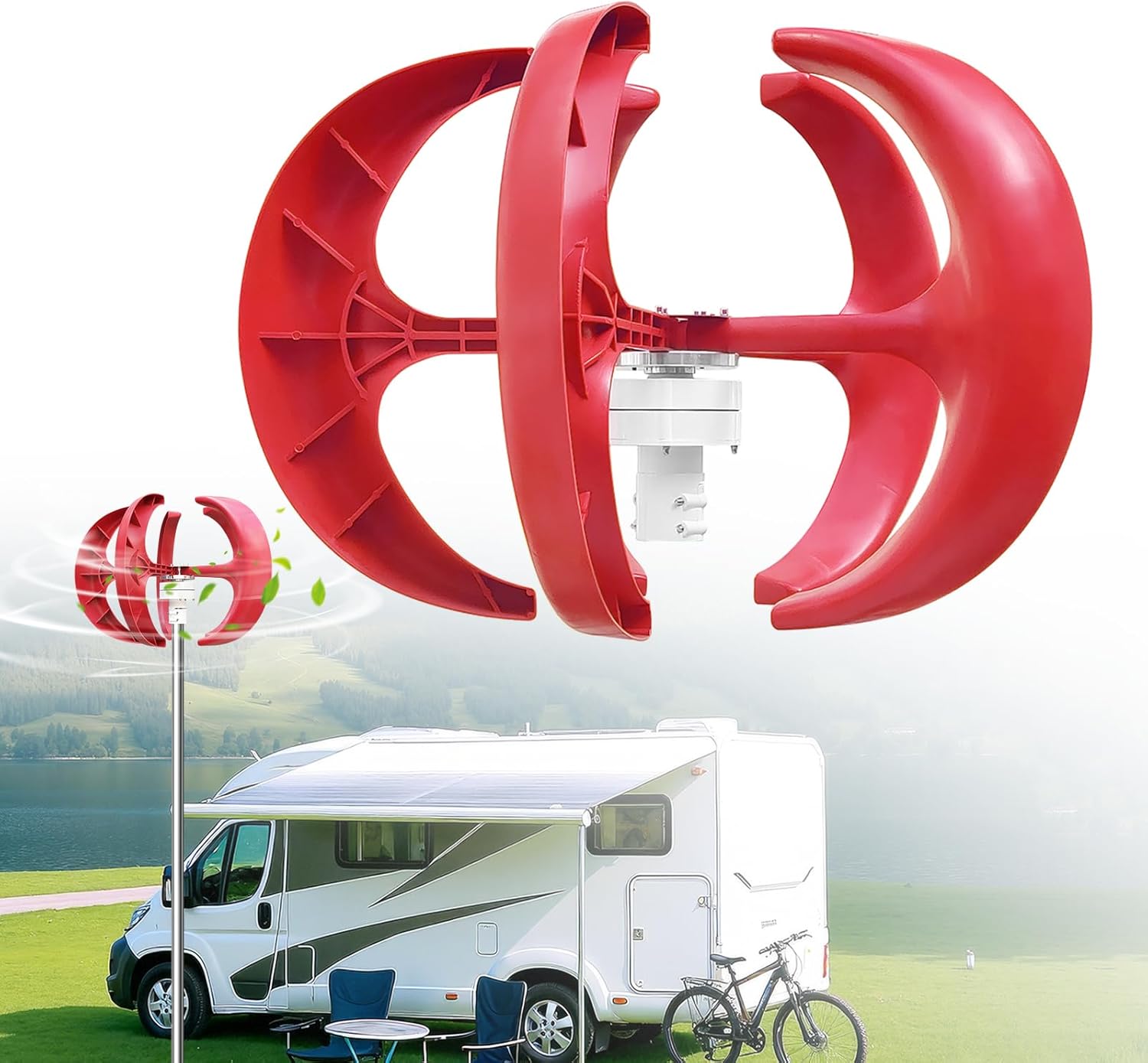 12V Windmill Generators Suit with Controller Marine Street Lighting Generator Rust Proof for Fishing Boat Terrace Cabin Ship