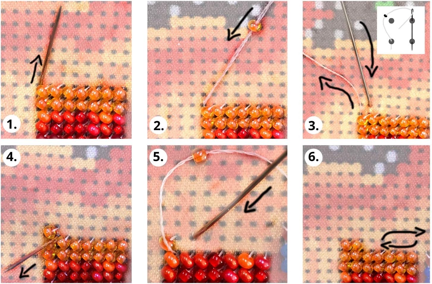 Flowers of The Field; Bead Embroidery kit; Contemporary Embroidery; 100% Glass Seed Beads Preciosa; Needlepoint; Handcraft; Tapestry kit; Needle Arts Decor
