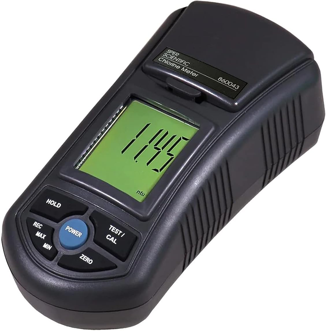Sper Scientific Portable Digital Chlorine Meter 860043 w/Large LCD Display for Swimming Pools & Spas, Measure Free & Total Chlorine, Accurate & Handheld Water Chemical Testing Kit, Pool Water Tester