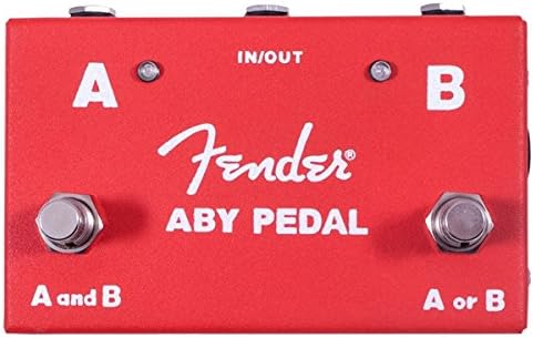 Fender ABY Pedal Footswitch Bundle with Fender Professional Series Instrument Cable, Guitar Cable 10 ft