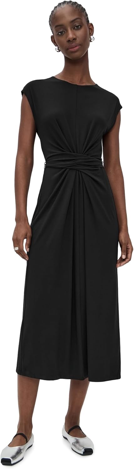 Vince Women's Short Sleeve Wrap Midi Dress