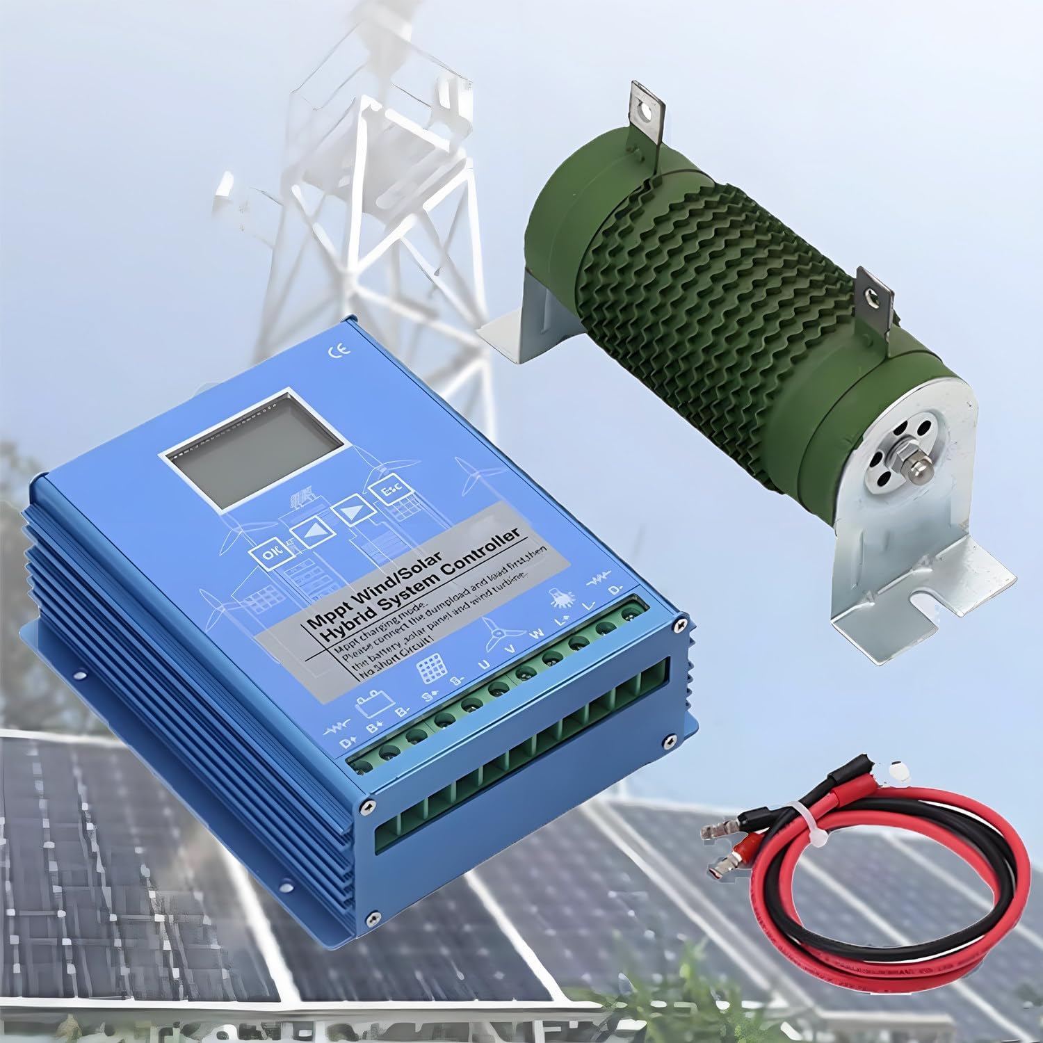 Wind Turbine Solar Hybrid Mppt Charge Boost Controller,Wind & Solar Complementary Regulator,Operating Humidity Range 35-85% Rh,for Homes,Boats,Residences & Streetlights 8000W