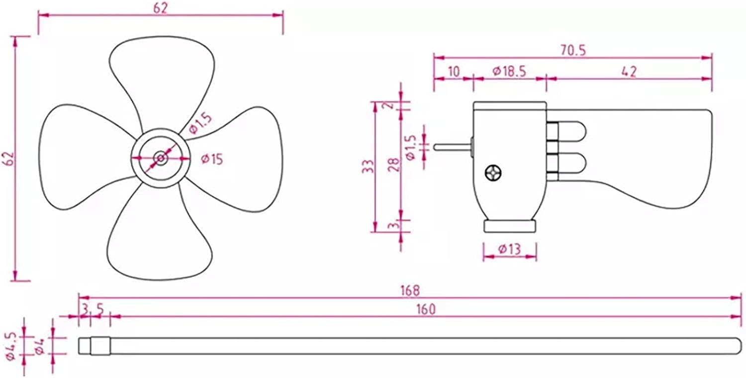 Micro Handheld Micro Wind Turbine Generator Model With 3 LED Lights – No-Base Mini DIY Windmill Lamp For Bike, E-Bike, Motorcycle & Outdoor Landscape Decor