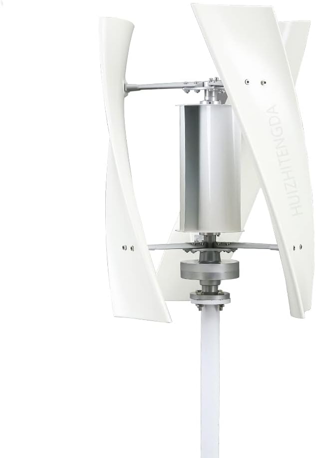 2000W Noiseless Wind Turbine Kit, AC12V 24V 48V 220V Vertical Wind Generator 3 Blades Wind Turbine Generator Kit for Hybrid Wind Solar System