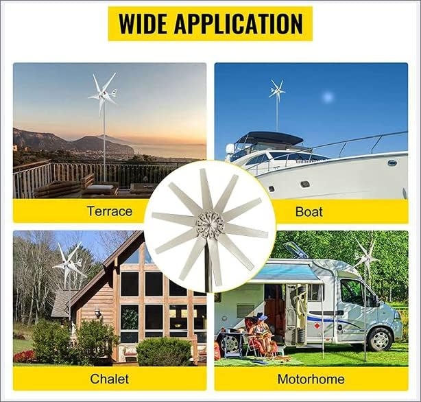 10000W 10 Blades Wind Turbine Generator Windmill 12V 24V 48V Powerful Three-Phase AC Permanent Magnet Wind Turbine