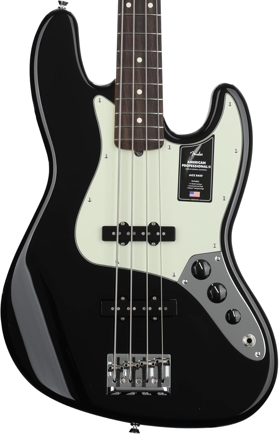 Fender American Professional II Jazz Bass, Black, Rosewood Fingerboard