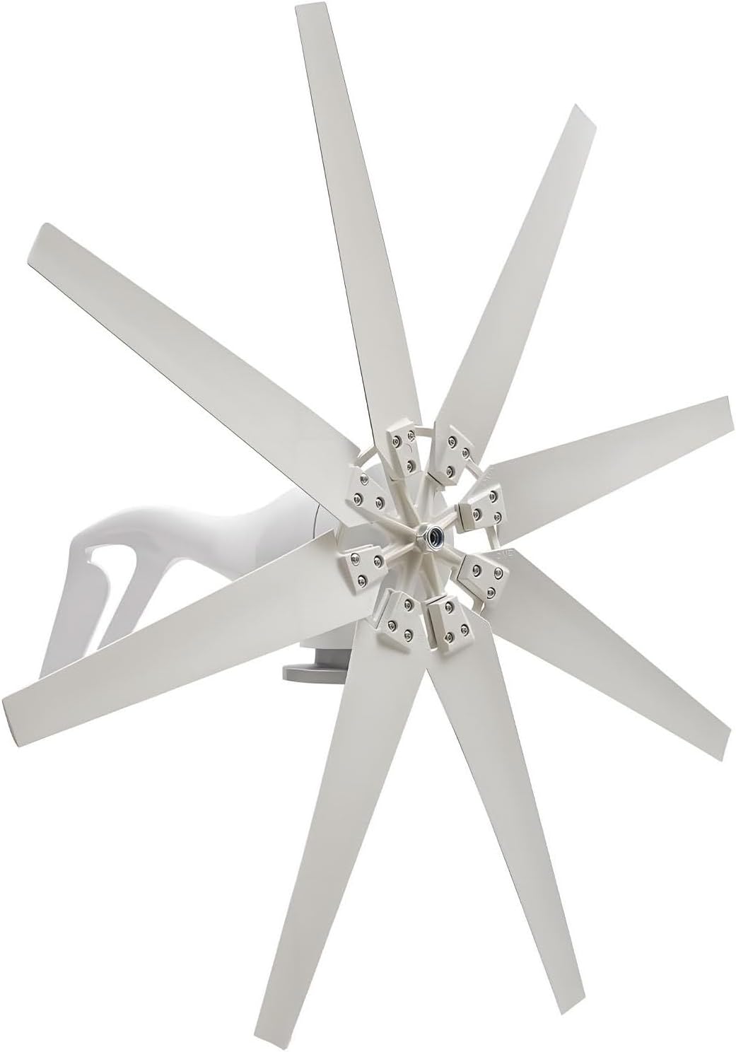 20000W Wind Turbine Generator Kit,8-Blade Windmill Kit,with MPPT Controller,Auto Adjust Windward,2M/S Start Wind Speed,8-Blade Generator,for Terrace Marine Motor Home Boat 12V-White