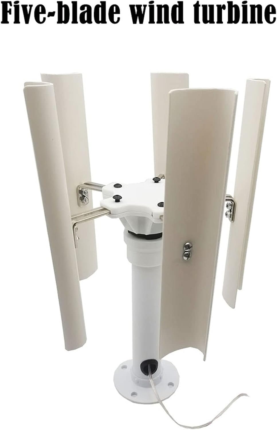 5-Blade Wind Turbine Model Three-Phase Permanent Magnet Brushless Generator 35W Portable Outdoor Vertical Generator Low Speed Windmill Outdoor Windmill