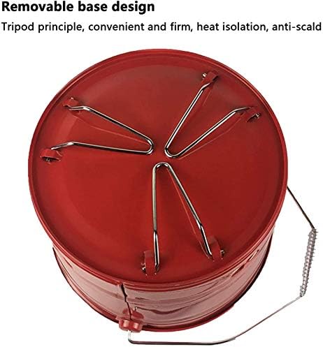 Outdoor Fire Pits Barrel Grill,Outdoor Charcoal Fire Pit,Household Portable Grill,Used for Camping,Picnic,Terrace,Backyard,Garden,Beach,27X23Cm,Blue/Red