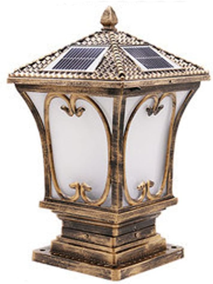 Solar Post Lantern Light,Home Decorations Outdoor Column Lamp,LED Waterproof Warm White Exterior Post Lantern,Fence Lawn Solar Stigma Lamps Fixtures,for Garden Deck Patio