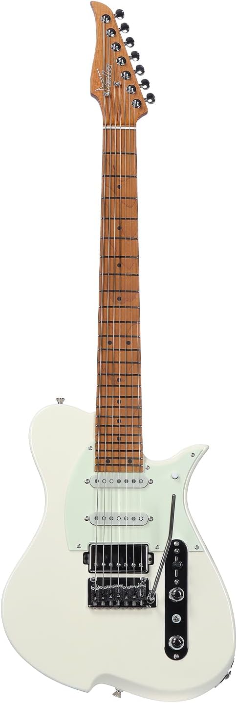 Vola Electric Guitar Vasti 7 PDM J1 Vintage White Gloss Handmade in Japan MIJ Roasted Maple Neck Stainless Steel Frets Gotoh Bridge Gotoh Locking Tuner Signature model 7 Strings Modern C Neck