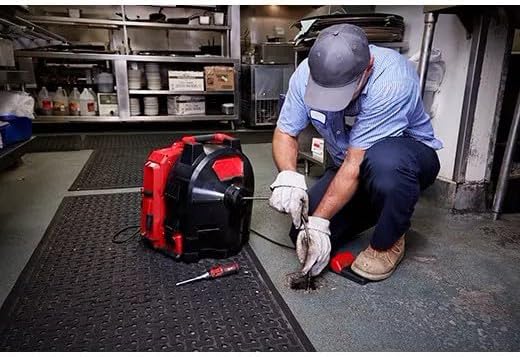 2775B-211 Compatible with Milwaukee 18V Cordless Drum Machine with 3/8” Cable, Drain Cleaner Tool Kit